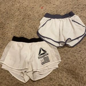 White workout shorts - 2 pair